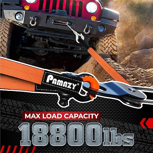 2 Pack 2”x3FT Supper Sturdy Lift Sling Straps, 18800 Pound Capacity Heavy Duty Eye-Eye Nylon Strap for Hoist, 2-Ply Polyester Rigging Straps, Tree Saver Recovery Straps Web Sling Winch