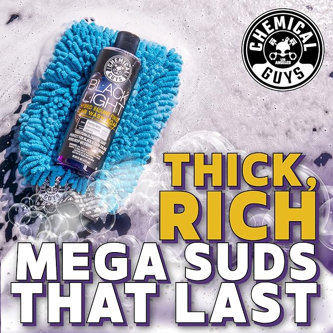Chemical Guys CWS619 Black Light Foaming Car Wash Soap (Works with Foam Cannons, Foam Guns or Bucket Washes) Safe for Cars, Trucks, Motorcycles, RVs & More, 128 fl oz (1 Gallon), Black Cherry Scent