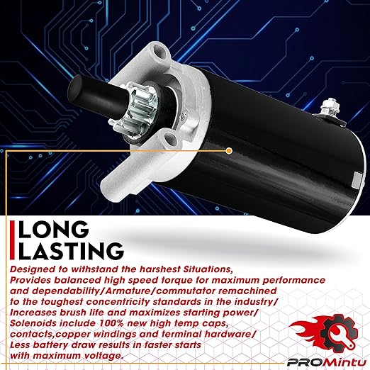 Starter Motor Replaces for 42" 50" Toro MX5000 SS5000 SS4235 SS4260 TimeCutter Zero-Turn Mower LX425 LX468 LX500 GT2100 GT2300 Lawn Tractor with Kohler Courage 7000 Series 20HP 23HP 25HP 27HP Engines