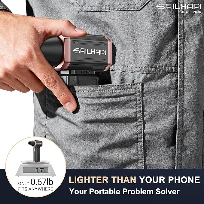 Electric Air Duster, 300000RPM High-Speed Cordless Blower Fan with Adjustable Speed & Brushless Motor, Portable Mini Blower for Keyboard, Car Detailing, PC Cleaning, Replaces Canned Air