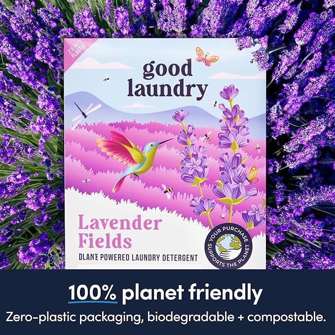 Good Laundry Bundle: Lavender Laundry Detergent Sheets (60 Loads), Scent Booster Beads (7oz) & Dryer Sheets (40ct) - Eco-Friendly, Plastic-Free, Hypoallergenic, Chemical-Free