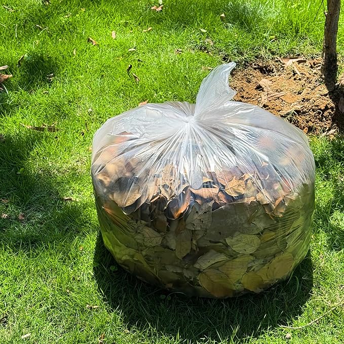 40-45 Gallon Clear Trash Can Liners - 250 Count Bulk, 40'' x 48'', High Density Garbage Bags for Outdoor, Recycling, Commercial, and Industrial Use