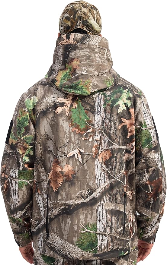 FREE SOLDIER Men's Outdoor Waterproof Soft Shell Hooded Military Tactical Jacket