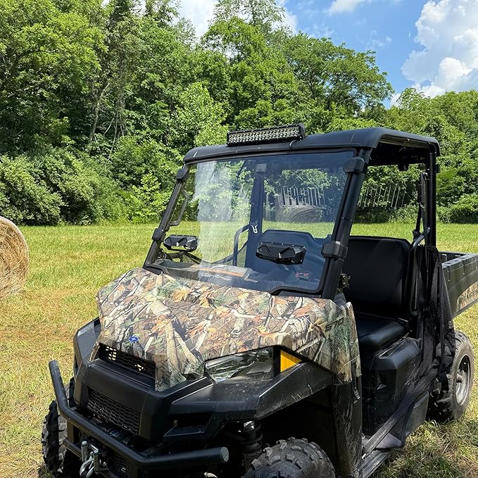 StarknightMT Ranger Midsize 570 500 Windshield Vented - Scratch-Resistant Front Windshield Compatible With 2015-2025 Polaris Ranger Mid size 500 570 ETX EV