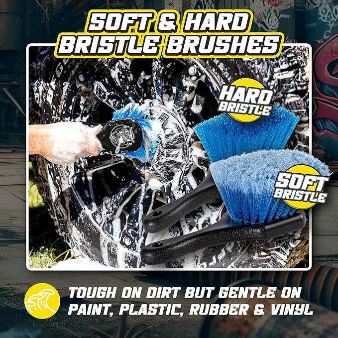 Salty Captain Ultimate 15-Piece Car Cleaning Kit – Car Wash Kit with 15L Bucket, Hand Mitt Towels, Brushes & 4x Cleaning Fluids – With Pressure Washer Snow Foam Cannon – Premium Quality