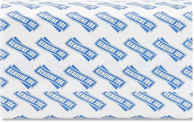 Genuine Joe Multifold Hand Towels, 9.5" x 9.10", 1-Ply, White, 250/Pack, 16 Count