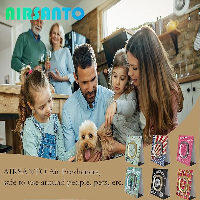Car Air Freshener Hanging Car Fresheners Long Lasting CAR Air Fresheners Odor Eliminator, Essential Oil Fragrance for Home or Auto for Women Men Gifts Ideas (6 Packs, Mixed)