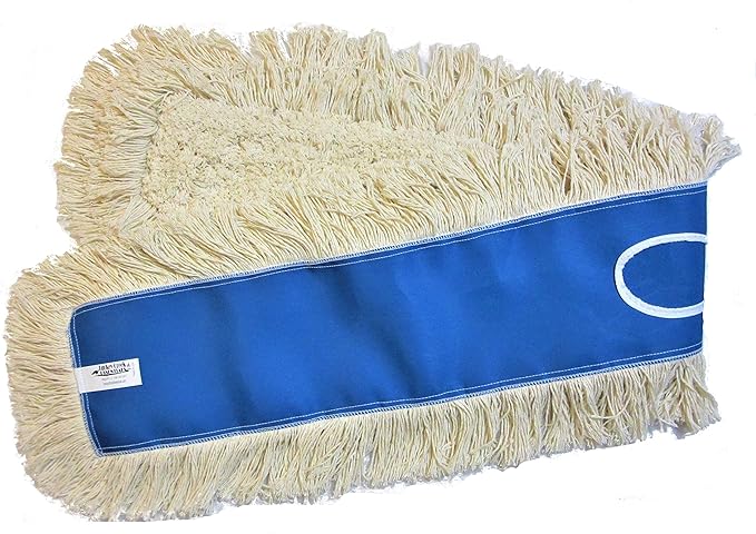 48" Industrial Strength Washable Cotton Dust Mop Refill Replacement Head for Home & Commercial Use for 48 Inch Frame Cleans Hardwood Laminate Concrete or Other Floor Systems