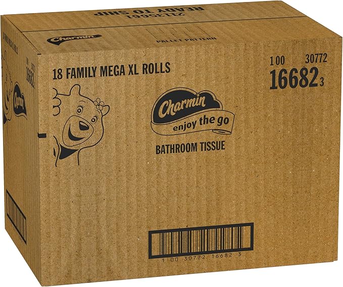 Charmin Ultra Soft Cushiony Touch Toilet Paper, 18 Family Mega XL Rolls = 126 Regular Rolls (Packaging May Vary)
