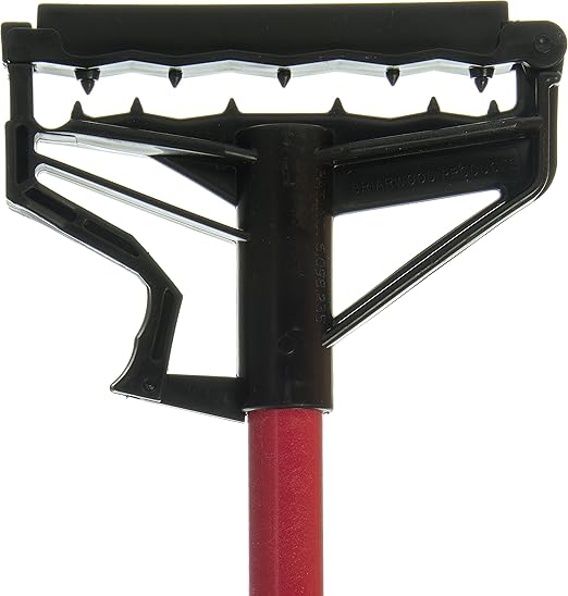 SPARTA 4166405 Spectrum Fiberglass Mop Handle With Quik-Release For Cleaning, Commercial, Residential, 60 Inches, Red, (Pack of 12)
