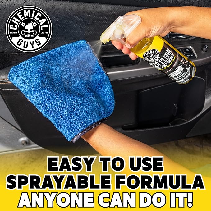 Chemical Guys InnerClean Interior Detailer with Pineapple Scent – Cleaner and Protectant for Dashboards, Doors, Seats and Surfaces – Non Greasy Formula for Cars, Trucks, SUVs, RVs and Home, 16 oz