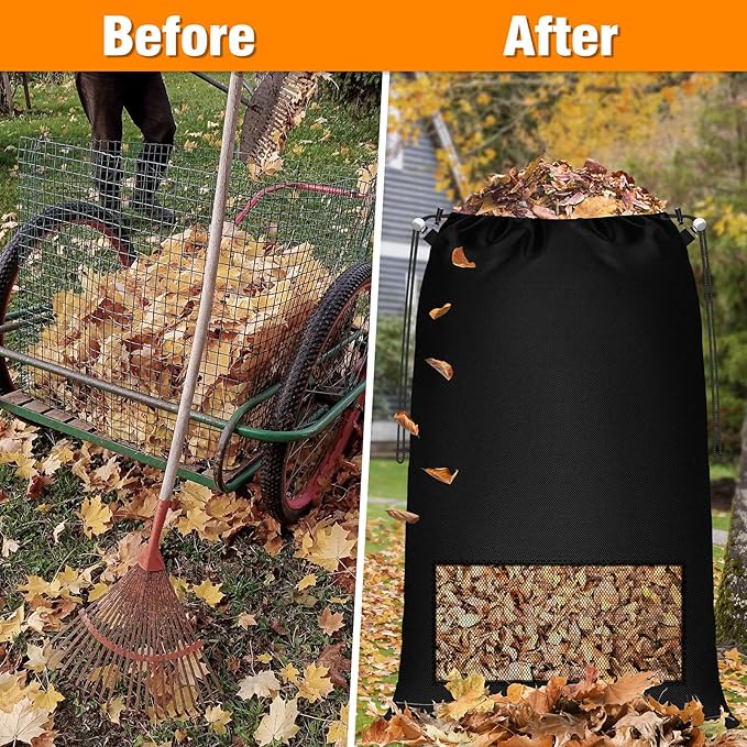 2025 New Large Lawn Tractor Leaf Bag - Grass Catcher Bag, 79x52 Inch Leaf Bag with Extra Large Capacity for Fast Leaf Collection, Heavy Duty Materials Fits for Most Riding Lawn Mowers