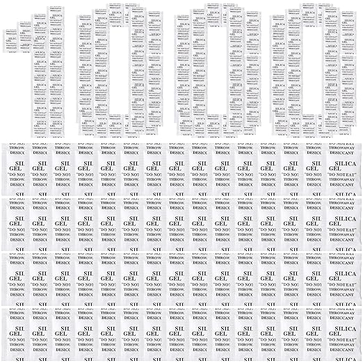 1000 Pcs 1 Gram Silica Gel Packets Desiccant Packs for Storage Moisture Absorbers Silica Gel Anti Humidity Transparent Food Grade Desiccant Packs for Electronics, Clothes Shoes