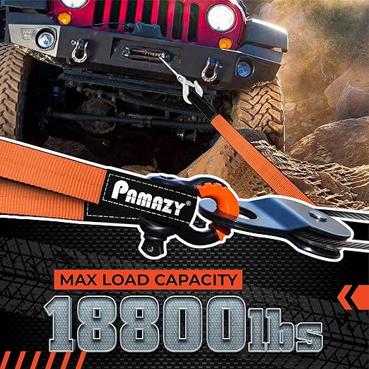 2 Pack 2"x10FT Super Sturdy Lift Sling Strap, 18800 Pound Capacity Heavy Duty Eye-Eye Nylon for Hoist, 2-Ply Twist Polyester Rigging, Tree Saver Recovery Web Sling Winch