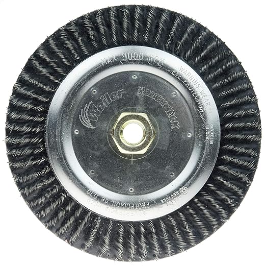 Weiler 35600 6-7/8" Polyflex Encapculated Stringer Bead Wheel, 0.20" Steel Fill, 5/8"-11 UNC, Made in the USA (Pack of 10)