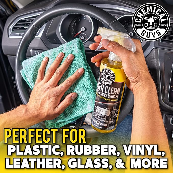 Chemical Guys InnerClean Interior Detailer with Pineapple Scent – Cleaner and Protectant for Dashboards, Doors, Seats and Surfaces – Non Greasy Formula for Cars, Trucks, SUVs, RVs and Home, 16 oz