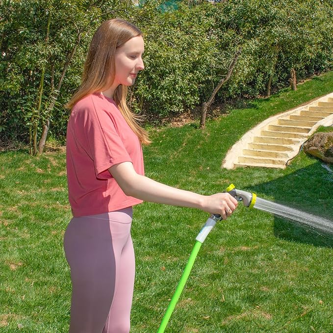 Fevone Garden Hose 75 ft., Lightweight Hybrid Water Hose, Flexible and Durable, Leak-Free Connections