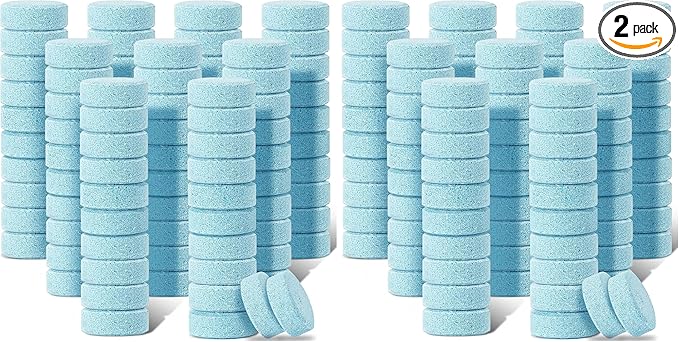 Boao 100 Pcs Car Windshield Washer Tablets Cleaning Washer Fluid Tablets Glass Concentrated Cleaner Windshield Wiper Fluid Solid Effervescent Remove Auto Glass Stains Clear Car Vision (Pack of 2)