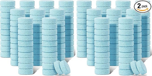 Boao 100 Pcs Car Windshield Washer Tablets Cleaning Washer Fluid Tablets Glass Concentrated Cleaner Windshield Wiper Fluid Solid Effervescent Remove Auto Glass Stains Clear Car Vision (Pack of 2)