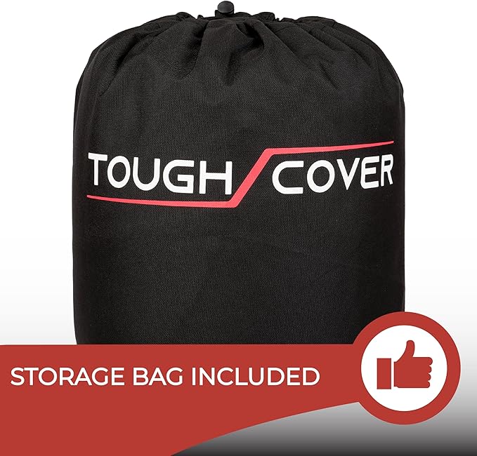 Tough Cover Lawn Mower Cover - 94 in L x 19.5 in W x 13.5 in H, Black - Heavy-Duty 600D Oxford Fabric, Waterproof & Tear-Resistant Push Mower Cover, Outdoor Weatherproof Universal Fit