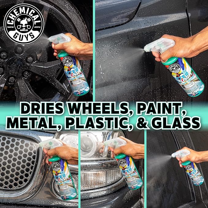 Chemical Guys HOL_128 Car Cleaning Kit, with Car Wash Soap, Car Wash Bucket and 16oz Car Care Cleaning (8 items)