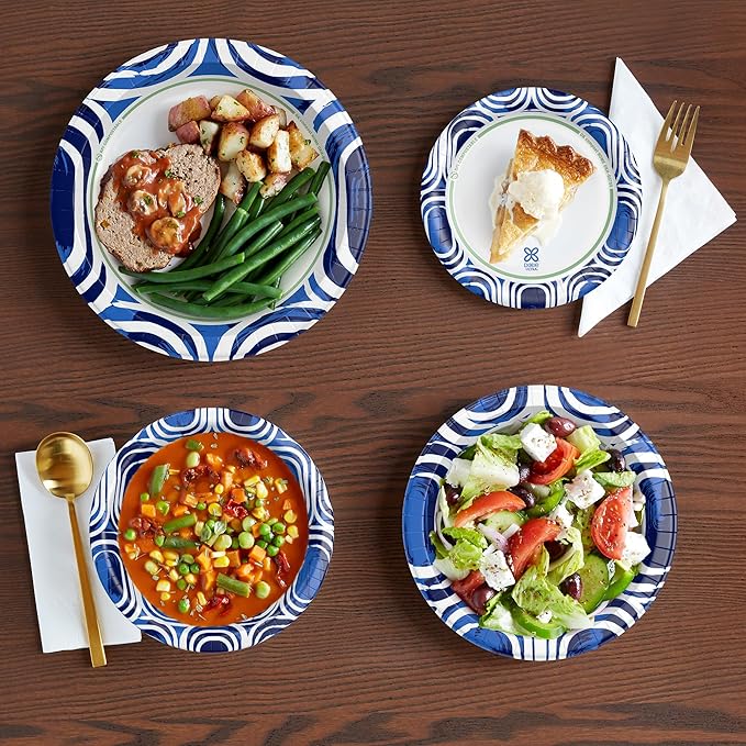 Dixie Ultra, Large Paper Bowls, 20 Oz, 56 Count (Pack of 2), Microwave Safe, Compostable, Disposable Bowls Great For Breakfast, Lunch, And Dinner Meals