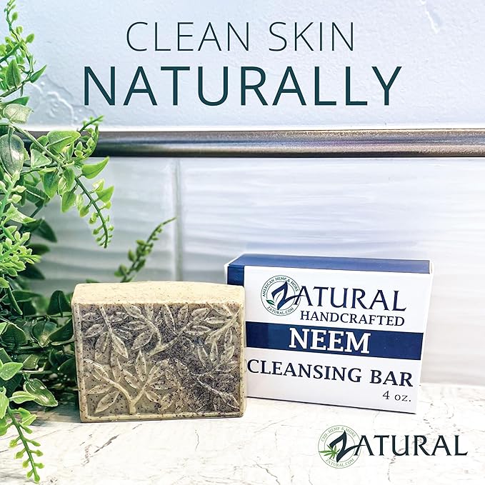 Zatural Neem Soap Bar Ultra-Sensitive Skin-Soothing Therapy for Skin Irritation, Itching, Flaking, and Dryness (3 Count)