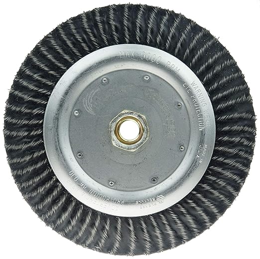 Weiler 35600 6-7/8" Polyflex Encapculated Stringer Bead Wheel, 0.20" Steel Fill, 5/8"-11 UNC, Made in the USA (Pack of 10)