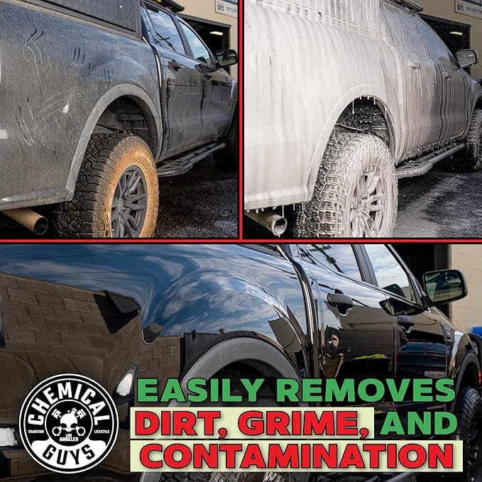 Chemical Guys Car Wash Soap for Foam Cannon or Bucket, Honeydew Snow Foam Car Wash Soap for Trucks, Motorcycles, RVs & More, Super Suds, Honeydew Scent - 64 oz (Half Gallon)