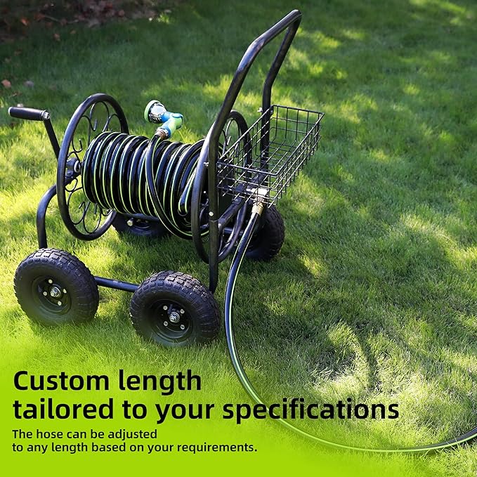 Worth Leader Short Garden Hose 3/4 in. x 2 ft. -Heavy Duty Durable Lightweight PVC Rubber Water Pipe for Agriculture, Lawn Care & Commercial Use -No Kink, Flexible, Leakproof, Male to Female Fittings