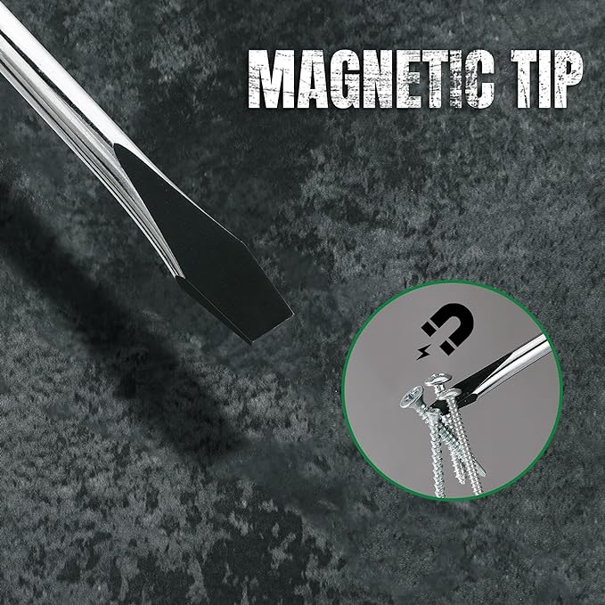 SK 6-Piece Magnetic Screwdriver Set, S2 Steel, 3 Slotted & 3 Phillips Screwdrivers, SureGrip Handle