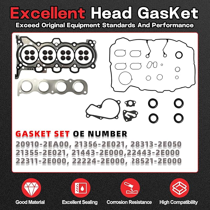 G4NA 2.0 Engine Rebuild Kit With Crankshaft & Piston & Con-Rod Timing Chain Kit Fit For Hyundai Elantra Tucson Sonata Kia Soul Forte Optima 2.0L 2014-2019 Replace #23110-2E501 623V6-2EH00