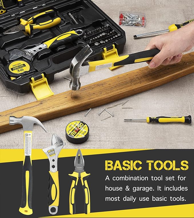 DOWELL Mechanic Tool Set Socket Wrench Auto Repair Tool Set 228-Piece Hand Tool Kit Toolbox Storage Case