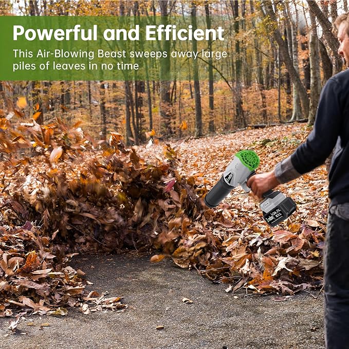 Upgrade Leaf Blower Cordless,Jonebar Electric Leaf Blower with Battery and Charger,21V 4.0Ah Lightweight Handheld Mini Turbo Jet Blower with Extended Nozzle for Lawn Care,Yard and Garden