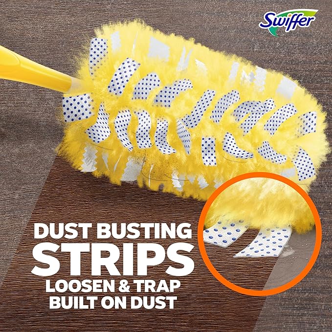 Swiffer Dusters Refill for Cleaning, Feather & Microfiber Duster Alternative, Lavender Scent, 24 Count