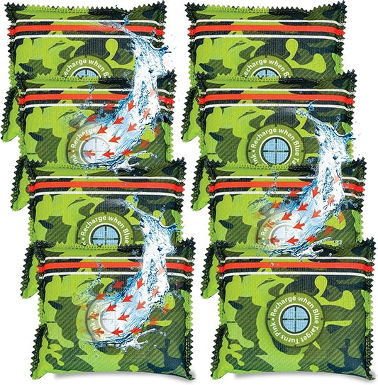 Reusable Gun Safe Dehumidifier - The Ultimate Desiccant Bags Solution for Gun Safes, Closets, and More (8-Pack) - Prevent Excess Humidity, Moisture and Mold - Gun Safe Accessory