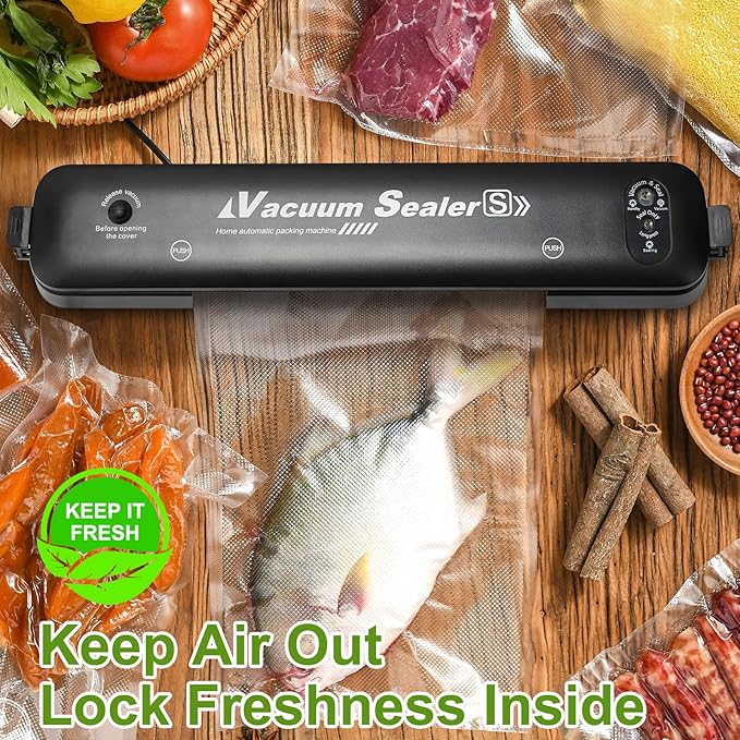 Vacuum Sealer Bags - 8" x 20' (3 Rolls) - Commercial Grade Sous Vide & Food Saver Rolls, Reusable & Resizable, Puncture Protected, Ideal for Cooking & Freezer Storage