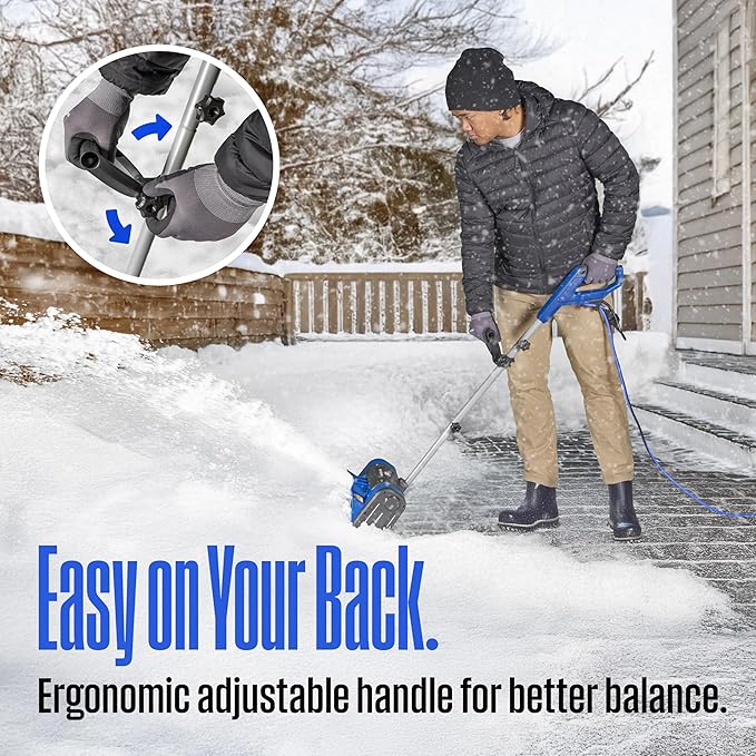 Westinghouse WSnow11S Corded Snow Shovel, 11-inches Wide, Electric Snow Shovel with 20ft Throwing Distance, Plows 300lbs/min for Driveway/Steps/Sidewalk/Porch