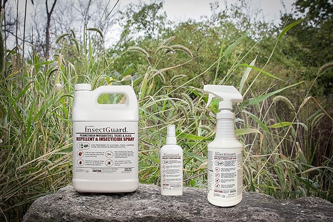 InsectGuard Permethrin Mosquitoes, Ticks and Flies Repellent & Insecticide Spray Quart (32oz) 6 Pack - Case Pack