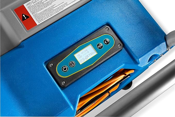 BlueDri BDX-150 175PPD Industrial Commercial LGR Dehumidifier with 25-Foot Drain Hose for Job Sites, Coverage area of 15,000 Cubic Feet, Water Damage Restoration Equipment, Blue