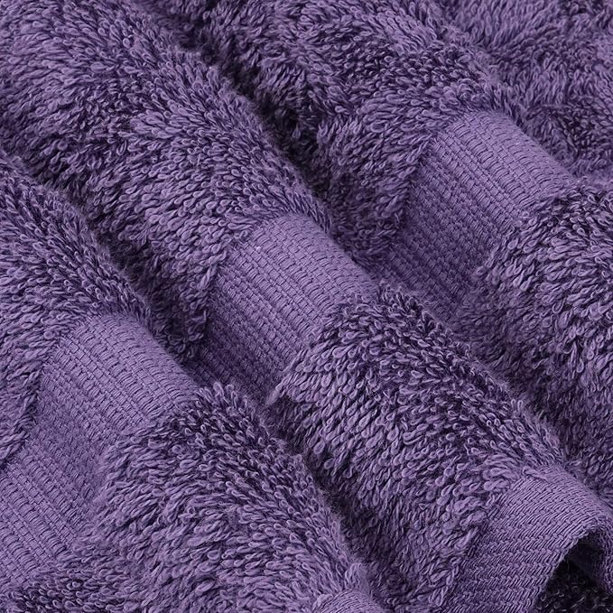 Chakir Turkish Linens | Hotel & Spa Quality 100% Cotton Premium Turkish Towels | Soft & Absorbent (8-Piece Towel Sets, Plum)