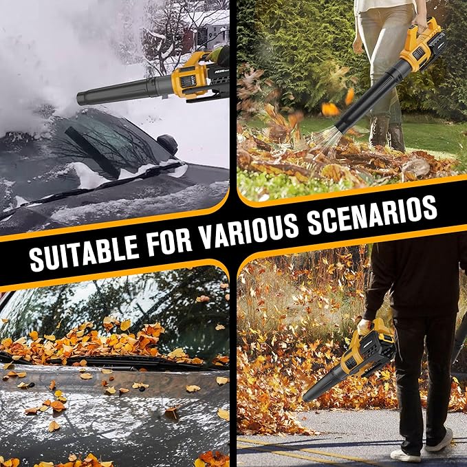 Cordless Leaf Blower Compatible with Dewalt 20V Max Battery 400CFM Electric Leaf Blower Cordless, Variable Speed, Turbo Mode, Leaf blowers Battery Powered for Lawn Care, Yard(Tool Only)