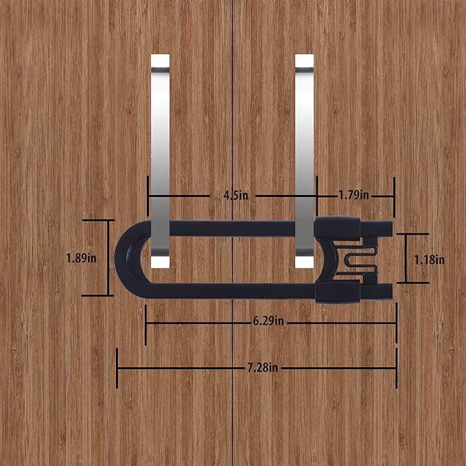 Sliding Cabinet Locks Baby Proofing – Adjustable Child Safety Latches for Knobs & Handles – 8 Pack – No Adhesive Drilling or Tools - Black
