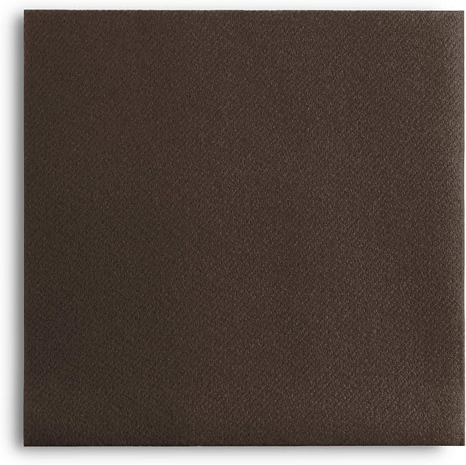 Linen-Feel Colored Paper Napkins - Decortive Cloth-Like BROWN Luncheon Napkins - Soft And Absorbent. For Kitchen, Party, Wedding, Dinner Or Any Occasion. (Pack of 50)