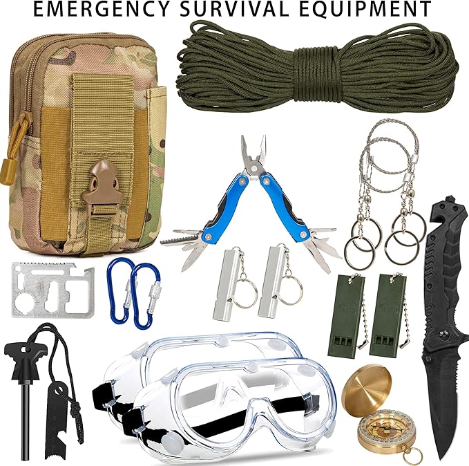 Complete 72 Hour Survival Kit - 2 Person Survival Kits, Deluxe Bug Out Bag, Emergency Bugout Backpack for Floods, Blackout, Disaster Preparedness Earthquake Supplies, Survival Pack