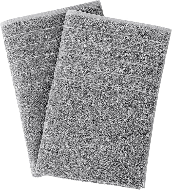 Casa Platino 100% Cotton Bath Towels Set of 2 (30"x60") - Ring Spun Mercerized Cotton Bathroom Towel Sets - Quick Dry, Soft & Absorbent Grey Towels Set - Pre Shrunk, Fade Resistant - Ultimate Grey