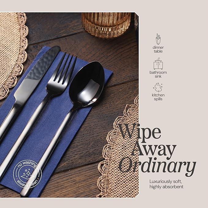 Disposable Dinner Napkins Pink Paper, [150 Pack] 12" x 17" Quilted Colored Pink Paper Napkins For Wedding, Reception, Bathroom, Party Or Event