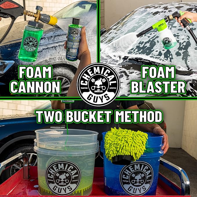 Chemical Guys Car Wash Soap for Foam Cannon or Bucket, Honeydew Snow Foam Car Wash Soap for Trucks, Motorcycles, RVs & More, Super Suds, Honeydew Scent - 128 oz (1 Gallon)