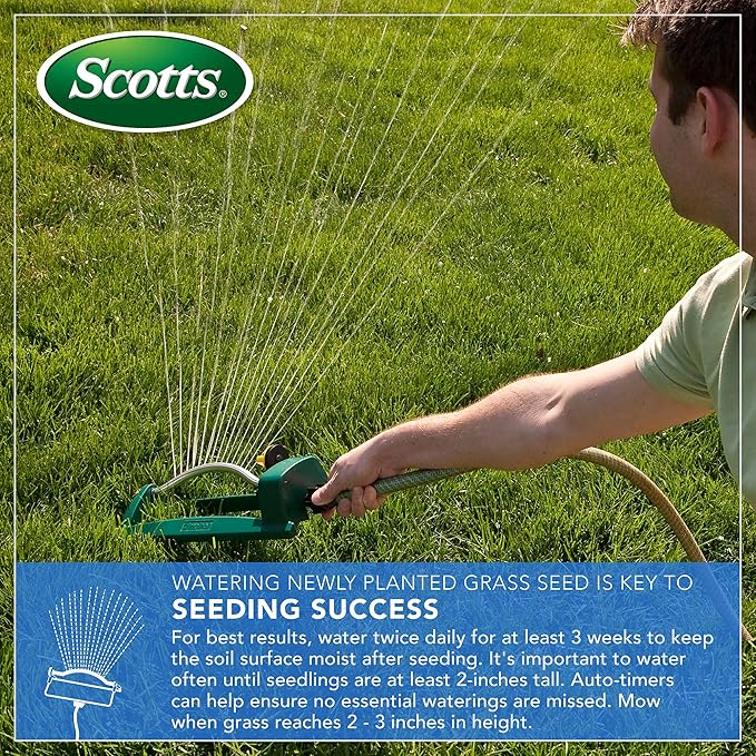 Scotts Turf Builder Grass Seed Tall Fescue Mix, Grows Deep Roots for a Durable, Livable Lawn, 40 lbs.