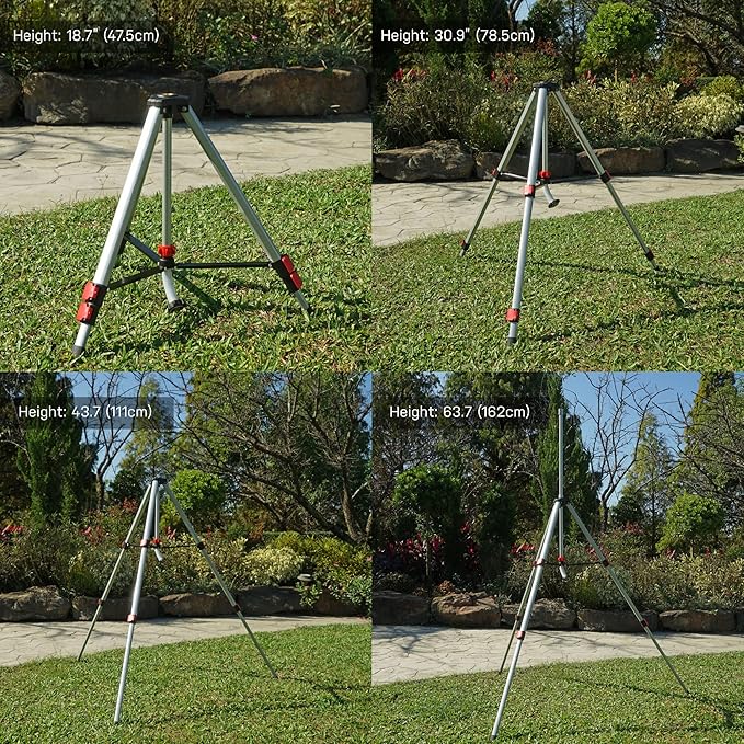 Eden 94154 PRO The Heaviest Weight Tripod (5.37 lbs) Adjustable 4-Way Mini Turbo Metal Oscillating Sprinkler W/Quick Connect Starter Set, Covers up to 4,069 sq. ft. Telescoping Tripod Style